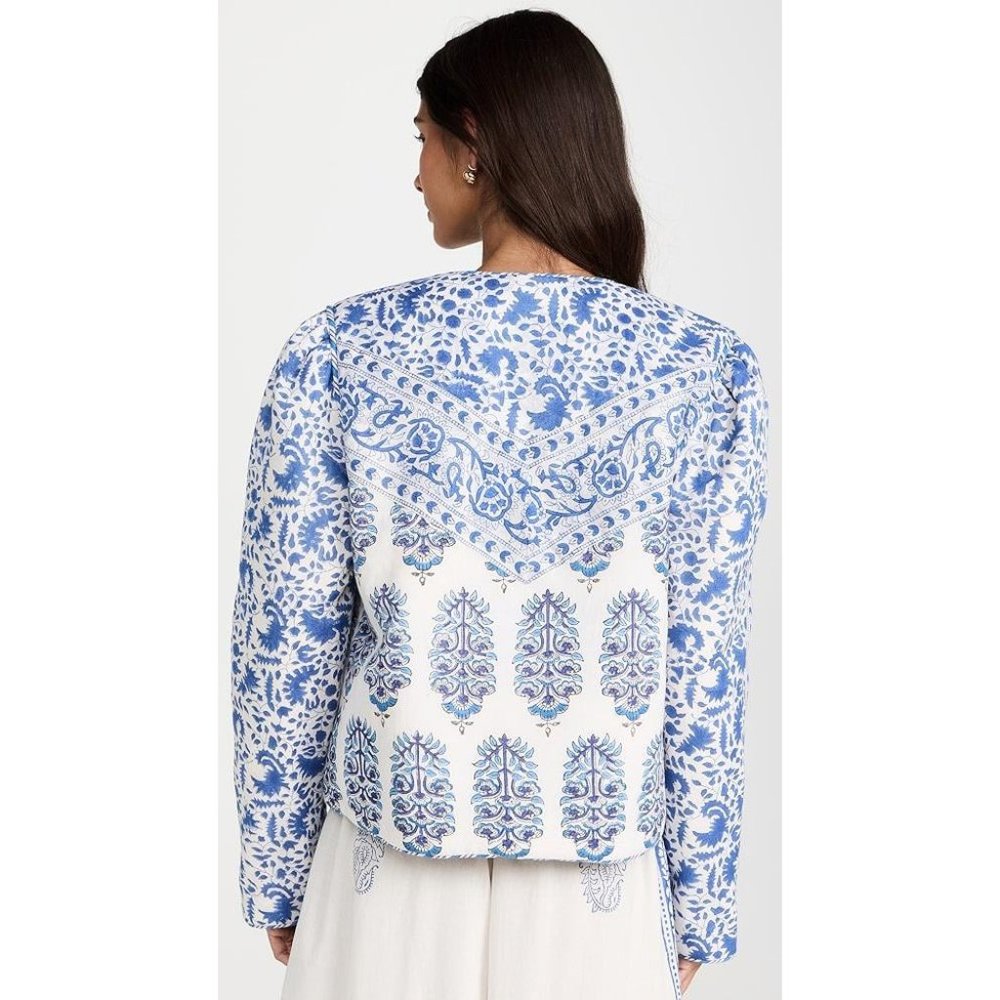 Alix of Bohemia "Hudson" Printed Jacket in Blue, size Medium - Picture 6 of 7